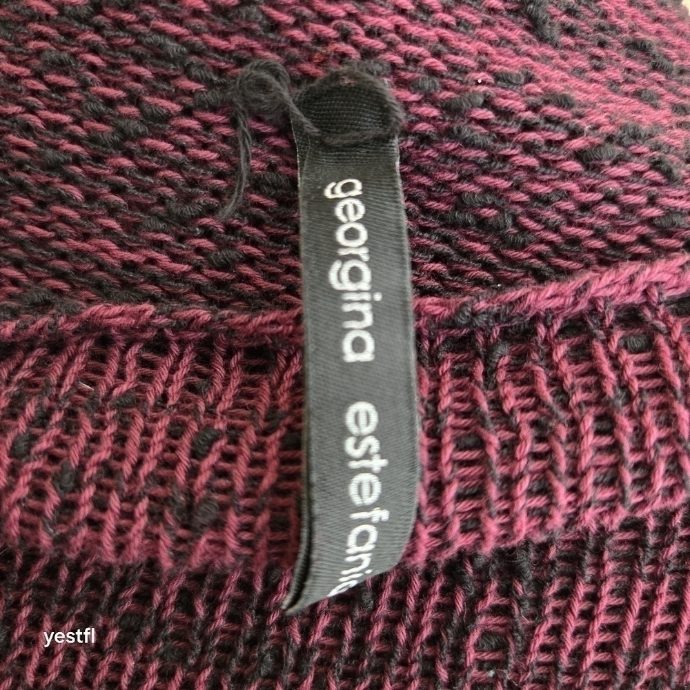 Georgina Estefania knit putple top M punk grunge - Picture 3 of 8
